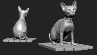 Sphynx cat 3d model for 3d printing | 3D