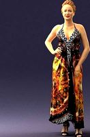 Beautiful girl in a bright dress 0299 3D Print Ready | 3D