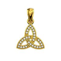 N153 Trinity knot pendant with gems | 3D