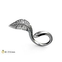 N017 Leaf ring | 3D