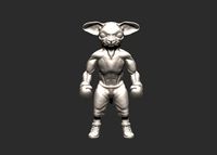 chihuahua boxing fighter cartoon character model | 3D