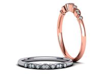 Milgrain Band ring stackable ring  | 3D