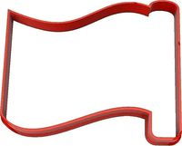 0150 Small flag  cookie cutter | 3D