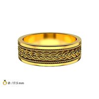 N100 Woman knot wedding ring | 3D