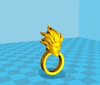 Star Platinum ring | 3D