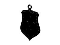 Fleur de Lis Shield Pendant N03 | 3D