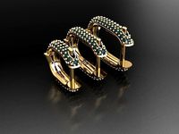 Y65- Diamond  Cartilage earrings | 3D