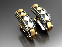 Y31- Diamond Earring | 3D