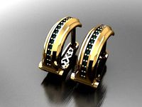 Y15- Diamond Earring | 3D