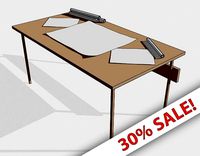 Cartoon style office desk table