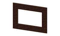 Moucharabieh wood mirror frame | 3D