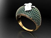 T150- Diamond solitarie ring | 3D