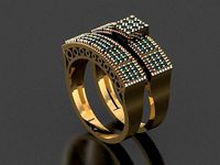 T115- Diamond solitarie ring | 3D