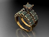 T114- Diamond solitarie ring | 3D