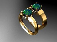 T113- Diamond solitarie ring | 3D