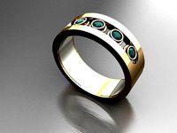 T107- Diamond solitarie ring | 3D