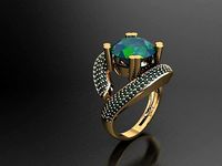 T094- Diamond  solitarie ring | 3D