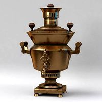 Vintage metal copper tea samovar