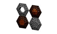 Moucharabieh hexagonal tile and ceiling ornament | 3D