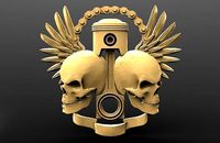 Skul pistons 3 bas-relief | 3D