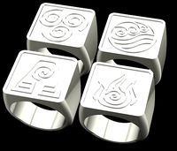 Avatar the Last Airbender Element Signet Rings | 3D