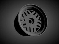 Staggered Datsun OEM rims with brakes and tires for Hot Wheels - | 3D