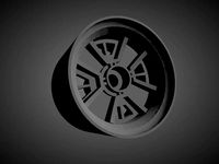 Staggered Datsun OEM rims with brakes and tires for Hot Wheels | 3D