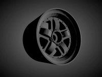 Mugen MR5 rims with brakes and tires for Hot Wheels | 3D