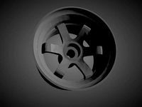 Rays Volk TE37 rims with brakes and tires for Hot Wheels | 3D