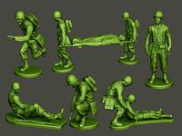 American Medic soldiers ww2 A8 Pack | 3D