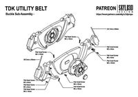 Batman TDK Full Size Utility Belt 3D print ready STL | 3D