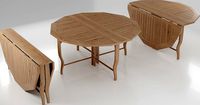 Dodecagon Outdoor Folding Gate-Leg Dining Table