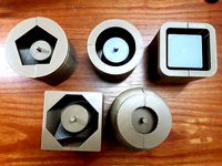 kit 5 moldes de macetas para yeso y cemento