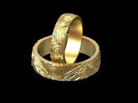 Wedding rings Van Gogh 3D print model | 3D