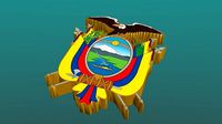 3D Coat of Arms of Ecuador in Blender Blender Cycles and 3ds Max