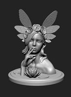 ninfea water lily girl - plus wacom pen holder version | 3D