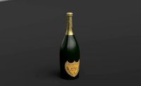 Champagne bottle - Low poly - Prop - UE4 - Game ready 4096k