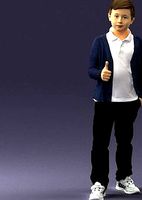 Stylish boy with a finger up 0241 3D Print Ready | 3D