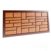 Wall panel with soft inserts.