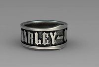 Harley Davinson iconic band | 3D