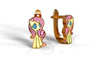 Fluttershy earrigs  | 3D