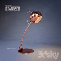 Frandsen Ball Desk Lamp in Copper