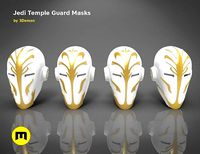 4 Jedi Temple Guard Masks | 3D