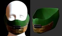 Gas mask helmet 3d model scifi Low-poly