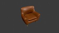 Brown Leather Armchair