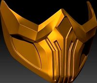 Skorpion mask from MK11 for 3d printing | 3D