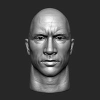 Dwayne Johnson head sculpt  | 3D