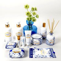 Portus Cale Bathroom Accessories Blue and Gold Edition