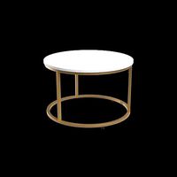 Round Milan Coffee Table white marble