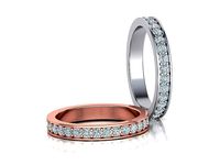 2mm Stones Full Eternity Band ring | 3D